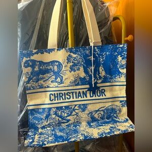 Christian Dior Straw Tote Bag